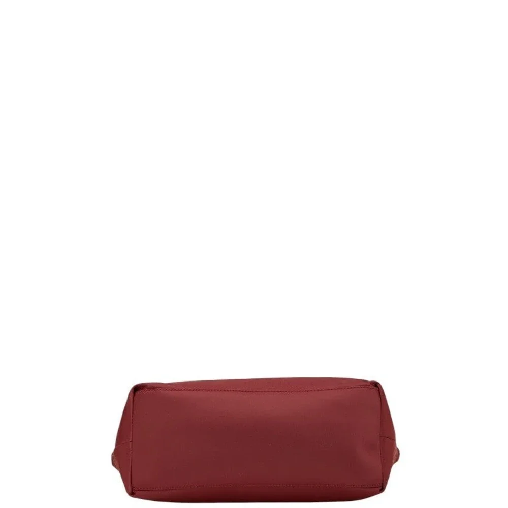 Kate Spade Nylon Leather Logo Tote Bag Burgundy
